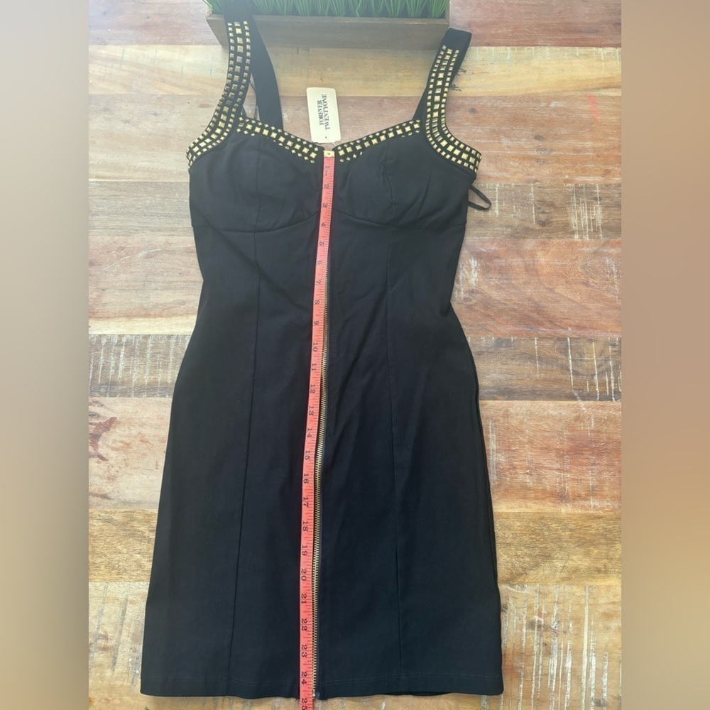 Forever 21 Black Gold Studded Edgy Mini|Medium - Picture 8 of 10